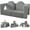 Dark Gray, variant on ICEEIF 10-Piece Kids Play Couch, 10-in-1 Modular Kids Sofa for Playing, Creative Building, Sleeping, Playroom, Bedroom, Glowing Unicorn Pink