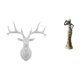 thumbnail image 1 of Estatua de cabeza de ciervo,Decoración de pared con cabeza de ciervo,animales,adorno para el hogar,Figura de escritorio,Artesanía de escritorio con figuras africanas coleccionables,Estatua de, 1 of 8