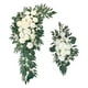 thumbnail image 1 of 2x corona de arco de boda flor de Rosa Artificial Swag puerta pared Floral Swag telón de fondo flores de seda para fiesta recepción decoración del, 1 of 8