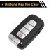 thumbnail image 3 of Carcasa de llavero de 4 botones para Hyundai Sonata 2011-2015 Reemplazo de control remoto de entrada sin llave tono negro plateado, 3 of 6