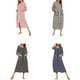 thumbnail image 4 of Reemplazo de Noche Sonducket poliéster mujer cárdigan transpirable cremallera cuello redondo oficina Vestidos Azul oscuro L, 4 of 6