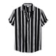 thumbnail image 3 of Men's Summer New Loose Print Short Sleeve Shirt Cardigan Beach ShirtM, 3 of 4