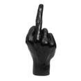 thumbnail image 1 of Estatuas de escritorio con gestos de mano, escultura de dedo, decoración, personalidad, dedo, broma práctica, regalos de broma de Halloween (personalidad-negro), 1 of 5