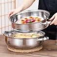 thumbnail image 3 of Steamer for Cooking, 5.0 Quarts Stainless Steel Steamer Pot, 2-Tier Food Steam Pots with Lid for Cooking Vegetables, Seafood, Soups, Stews and Pasta, 11 x 6.1 inch, 3 of 6