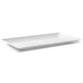 thumbnail image 3 of Posh Setting White Wood Grain Pattern, Disposable Premium Durable Plastic, 17" x 9" Rectangular Serving Tray, 5 Pack, 3 of 6