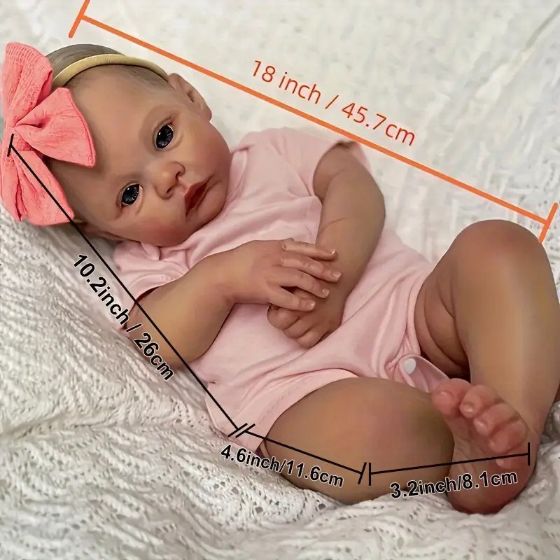 Dayoff Kids Lifelike Reborn Baby Dolls - 18 Inch Realistic Baby Doll (No Accessories) For Kids Age 3+