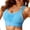 Light Blue, variant on Alun Mesh Breathable Seamless Sports Bras for Women Classic Solid Color Workout No Underwire High Support Activewear Bras Stretch Lift up Full Coverage Bralette Light Blue XL