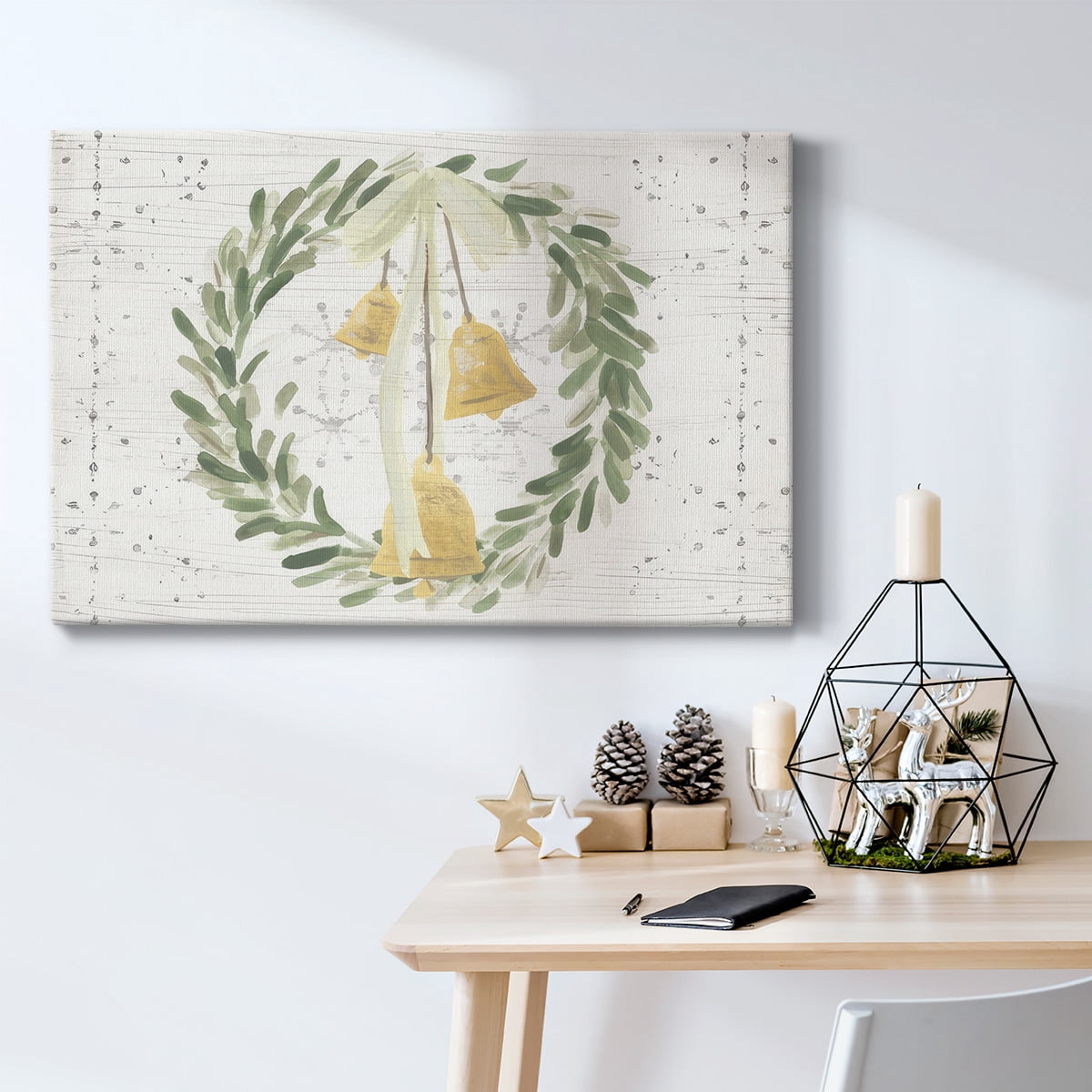 Weathered Aspen Wreath Collection A- Gallery Wrapped Canvas