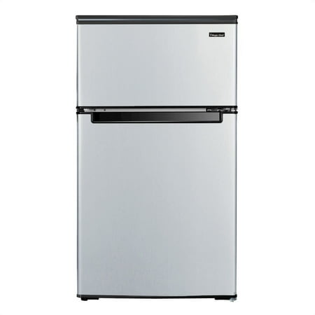 Magic Chef 3.1-cu. ft. Mini Refrigerator with Top Freezer in Stainless Look