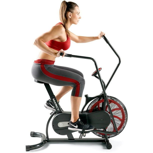 marcy air cardio fitness training equipment fan workout bike with exercise arms