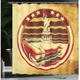 thumbnail image 4 of Ambesonne Vintage Car Shower Curtain, American, 69"Wx84"L, Yellow Red Brown, 4 of 5
