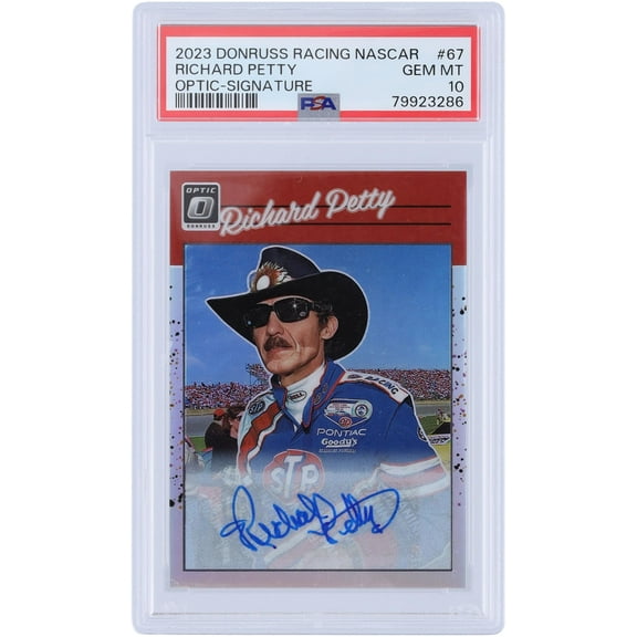 Richard Petty Nascar Autographed 2023 Panini Donruss Racing Optic #67 #2/43 PSA Authenticated 10 Card - Fanatics Authentic Certified
