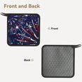 thumbnail image 2 of Sikiie Red White Blue Fireworks 1 Pot Holders Kitchen Insulation Mats Heat Resistant Pot-Holder Oven Anti-Scald Pads for Cooking Baking, 7.1*7.1inch, 2 of 8