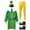 C-Green537, variant on DHFJKG Adult Unisex Christmas Elf Outfit Long Sleeve Zipper Mediun Length Coat Tight Pants With Hat Shoes For Party Performance Comfort 4 Piece Sets