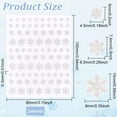 thumbnail image 2 of 2 Sheets Snowflake Face Stickers White Snowflake Temporary Face Stickers for DIY Women Self Adhesive Makeup Stickers for DIY Winter Decorations Christmas Decorations, 2 of 7