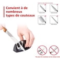 thumbnail image 3 of Afilador de cuchillos manual profesional 2 en 1 (negro) para todos los tamaños de cuchillos de acero inoxidable y cerámica, base antideslizante, 3 of 5