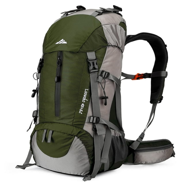 Mochila de Senderismo Loowoko 50L Impermeable para Camping con Funda para Lluvia