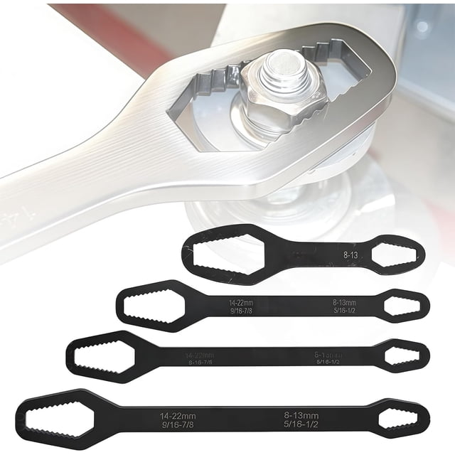 Horivan Ensemble de Clés Réglables à Double Extrémité 8-22 mm Outil Automobile à Serrage Automatique pour Réparation de Voiture Entretien à Domicile