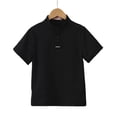 thumbnail image 3 of SROBPTY Teen Boys T-Shirts Solid Turn Down Neck Short Sleeve Tops, 3 of 5