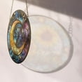 thumbnail image 4 of Stained Glass Window Hanging, Blue Starry Sky Moon Astrolabe Suncatcher for Doors Home Sun Catchers Decoration and Christmas, Mother's Day Birthday Gifts for Women, Men, and Mom,, 4 of 6