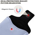 thumbnail image 3 of Haosy Pastel Blue Golf Mallet Putter Cover Strong Magnetic Leather Golf Club Headcover Closure, 3 of 7