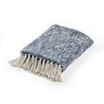 thumbnail image 2 of Ox Bay Navy Blue/Off-White Cotton Throw, 60" x 50", 2 of 11