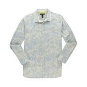 INC International Concepts Light Blue Floral Button Down Shirt - Picture 6 of 7