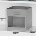 thumbnail image 2 of SpaceAid Storage Cubes with Clear Windows, Set of 6 Fabric Bins, 11 Inch, Gray, 2 of 7