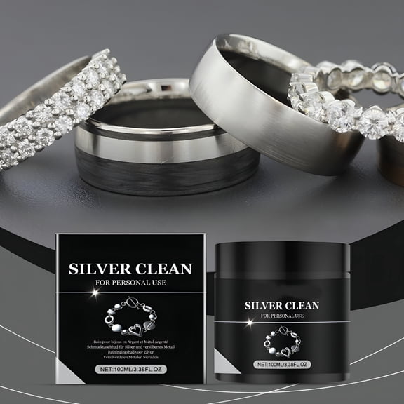RAGUPEL Silver Cleaner and Polish Cream,100Ml, Gently Clean and Remove Tarnish for Jewelry, Pewter, and Silver Without Scratching