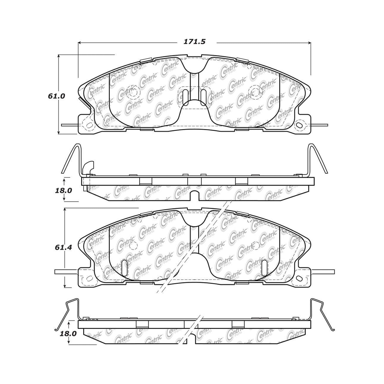 Disc Brake Pad Set Fits select: 2013-2019 FORD EXPLORER, 2013-2019 FORD TAURUS
