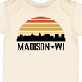 thumbnail image 4 of Inktastic Madison Wisconsin Skyline Retro Sunset Boys or Girls Baby Bodysuit, 4 of 5