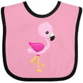 thumbnail image 3 of Inktastic Cute Flamingo, Baby Flamingo, Pink Flamingo, Bird Girls Baby Bib, 3 of 4
