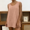 thumbnail image 5 of ITSAME Womens Cotton Tank Tops Crewneck Sleeveless Shirts Summer Loose Casual Tops Pink Size M, 5 of 8