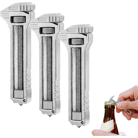 Mini Multitool Wrench Compact Titanium Multitool Mini Alloy Multi-Tool Bottle Opener Nail Puller Mini Alloy Multi-Tool for Everyday Prep Multifunctional Bottle Opener (Color : 3pcs)
