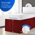 thumbnail image 4 of HNB Store Twin XL Dorm Bed Skirt | 42" inch Drop Pleated Dorm Bedskirt | Microfiber | Burgundy, 4 of 7