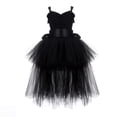 thumbnail image 5 of Gubotare Toddler Dresses Semi Formal Girls Dress Tutu Fluffy Summer Dresses Belted Wedding Party Flower Girls'Dress 4T 6T (Black,4-6 Years), 5 of 6