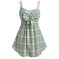 thumbnail image 1 of Tapa sin mangas a cuadros Bowknot Bowknot Rosegal  Camisetas sin mangas de talla grande, 1 of 5