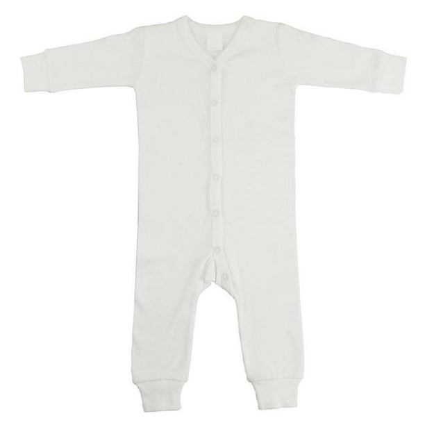 Interlock White Union Suit Long Johns