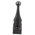 thumbnail image 4 of UPGRATOR 1Set Black Iron Conical Top Decorative Fence Finial for Gardeners Garden Protection, 4 of 8