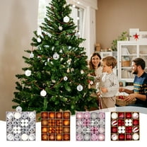 44Pcs Colorful Christmas Hanging Balls - Christmas Proof Ball Ornaments For Party Christmas Tree Supplies