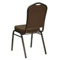 thumbnail image 4 of Flash Furniture 4 Pack HERCULES Series Crown Back Stacking Banquet Chair in Brown Patterned Fabric - Copper Vein Frame, 4 of 7