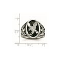 thumbnail image 4 of Gem & Harmony Mens Flying Eagle Stainless Steel Ring with Black Enamel for Men, 4 of 5
