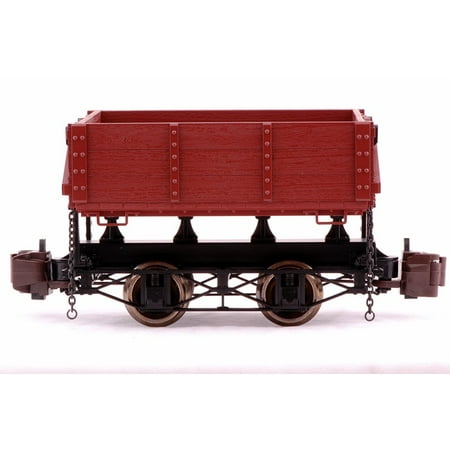 Bachmann - 1:20.3 Ore Car w/Metal Wheels -- Wood Side-Dump (Brown) - G