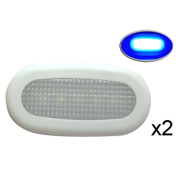 Pactrade Marine 2PCS Boat Blue LED Courtesy Light Surface Mount Splashproof 0.4W