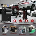 thumbnail image 7 of 8-Drawer Rolling Tool Chest with Wheels and Locking System, Portable Tool Cabinet for Garage, Workshop, Mechanic, Heavy Duty Tool Box with Drawers, Detachable Storage for Home and Shop, Black, 7 of 7