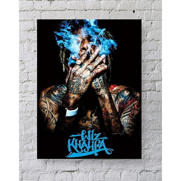 PHFZJYOU Wiz Khalifa Standard 18 By 24 Wiz Khalifa Sm_oke Poster frameless Painting Canvas Wall Posters Art Picture Print Modern Home Family Bedroom office Decor 24x36inch