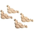 thumbnail image 6 of KDJ 4x Wooden Carved Corner Onlay Furniture Applique Mouldings Decal DIY Home Decor - for Home Decor, 6 of 10