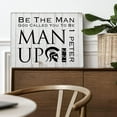 thumbnail image 2 of Christian Canvas Wall Art Framed Man Up! Be The Man God Called You To Be 1 Peter 2:21 Bible Poster Print Canvas Painting Picture Sign Home Decoration 12x15…, 2 of 5