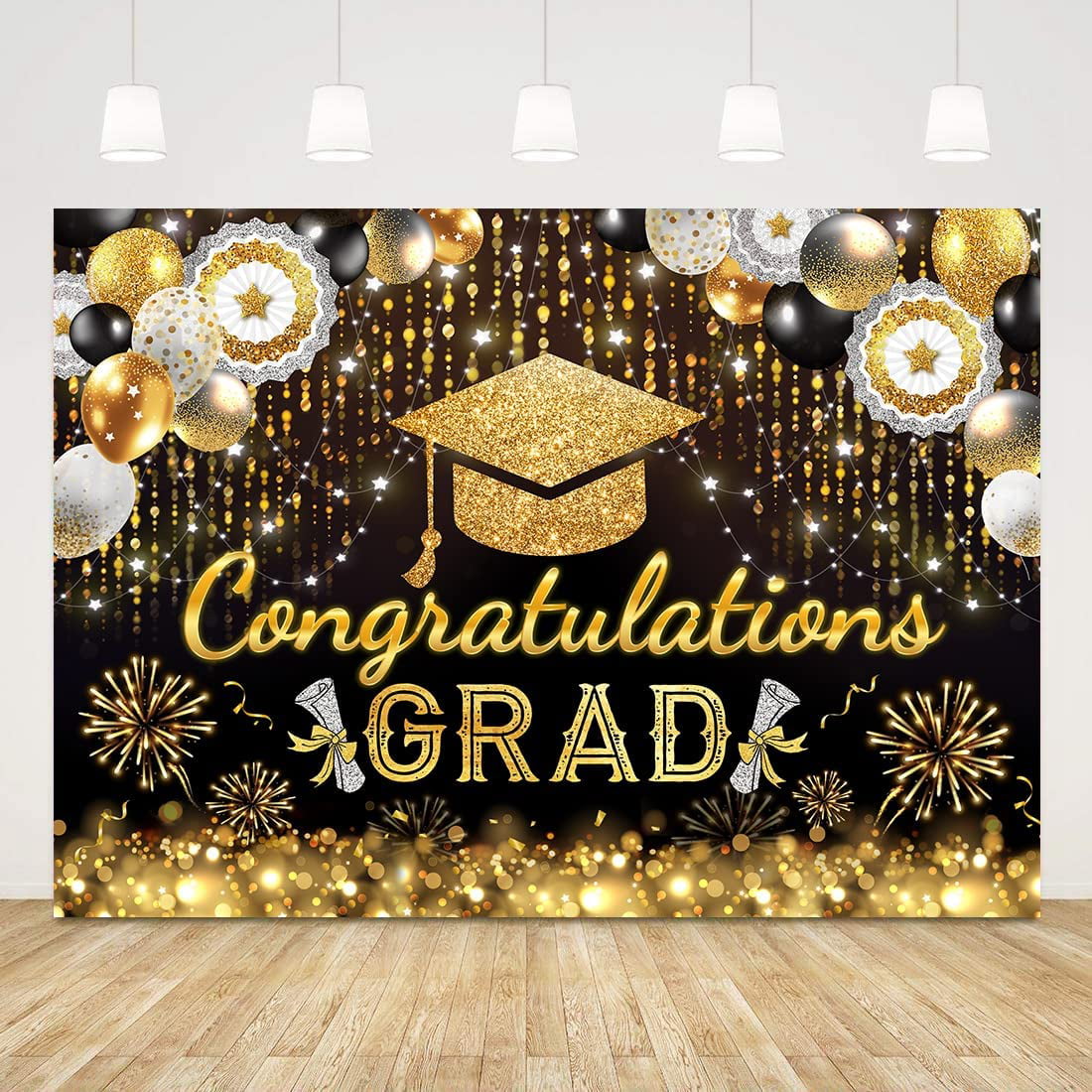 Red 72.8 x 43.3 Inch Graduation Party Background Congraduation Party Decorations Supplies Graduate Backdrop Grad Banner Backdrop Graduation Theme Photography Background 