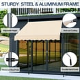 thumbnail image 2 of YYAo Patio Awning,Patio Door Window,78.7"D x 47.2"W x(78.7 -118.1)"H Retractable Awning Khaki, 2 of 13